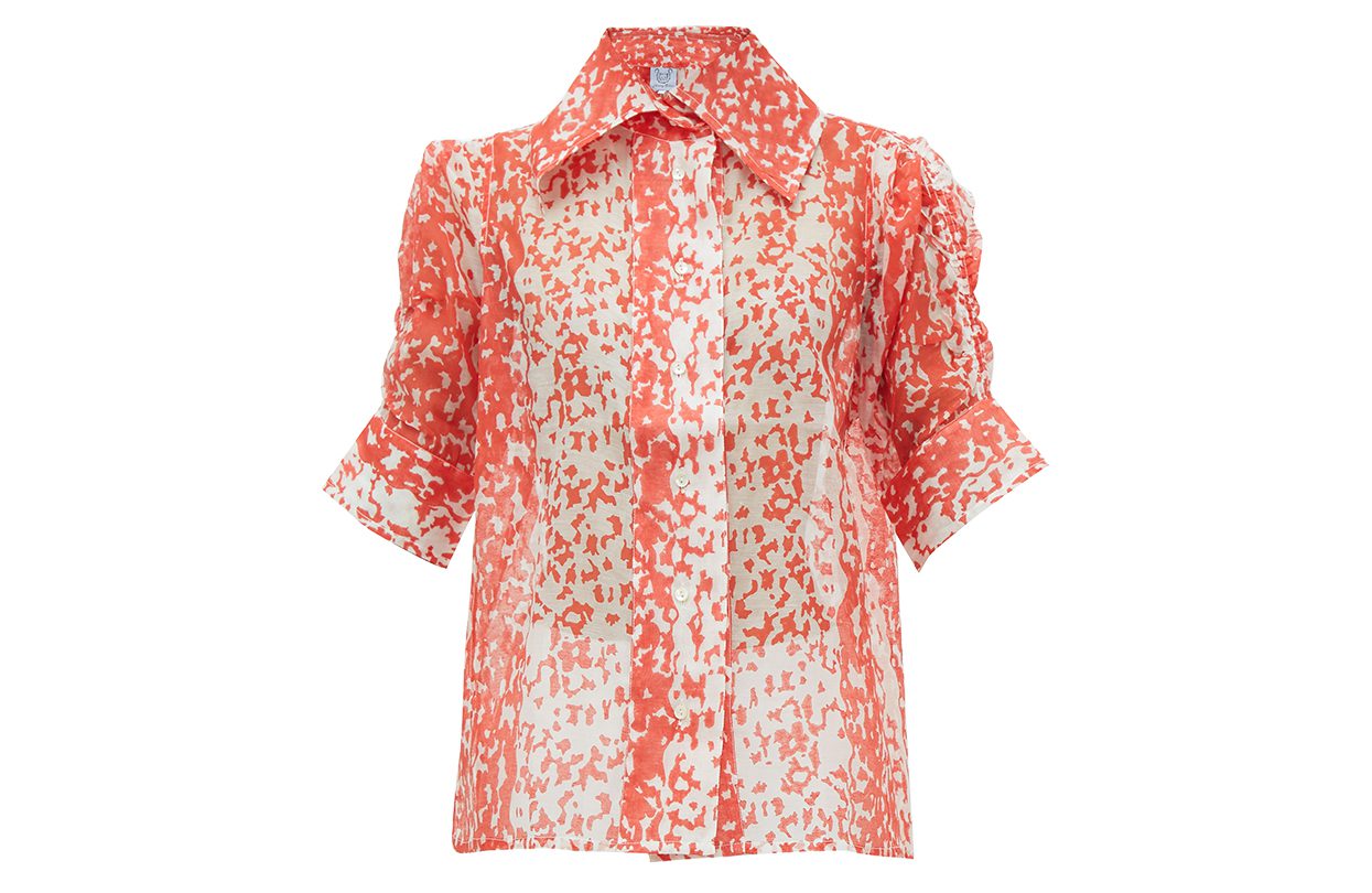 Thierry Colson Tilda Printed Cotton-Blend Blouse $305 Matchesfashion.com