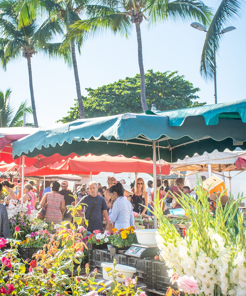 The weekly market in Saint-Paul