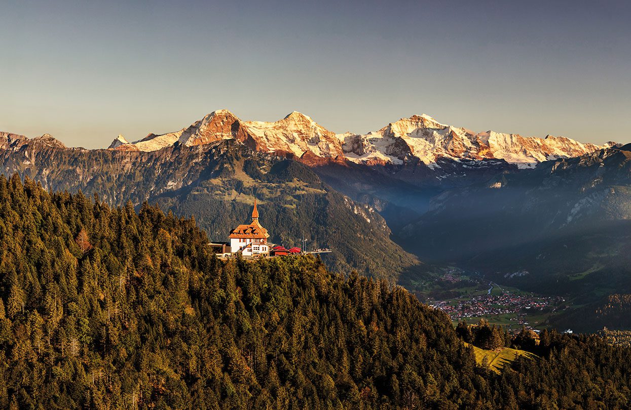 Right by Interlaken, and reached in only ten minutes by funicular railway from the centre of town, Harder Kulm is a throne fit for royalty, © Jungfraubahnen